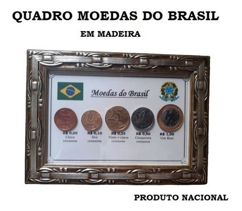 Quadro Decorativo Moedas Do Brasil