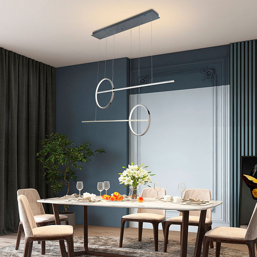 Lampara Colgante Led Color Cromado Luxica Sole9244