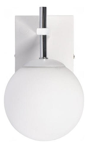 Aplique Fiore 1 Luz Pared - Ideal Dormitorio, Baño Y Living Estructura Negro Mate