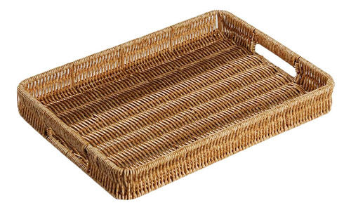 Bandeja Decorativa Tejida, Cesta Para 35cm X 24,5cm X 4,5cm