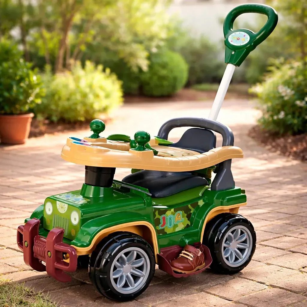 Carrinho de Passeio Infantil JIP JIP Maral para Meninos, Verde com Haste
