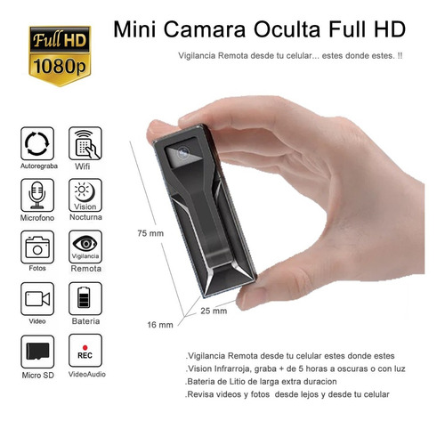 Mini Camara Wifi Vigila Desde Tu Celular Estes Donde Estes