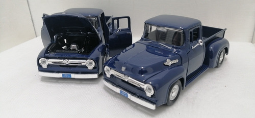 Ford F-100 1955, Escala 1:24, Metal, 19cms Largo, Motormax