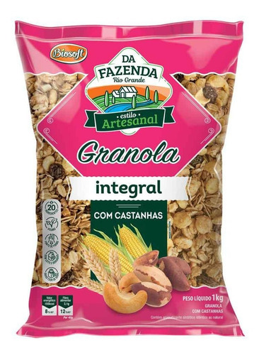 Granola Com Castanhas Integral Biosoft (1kg)