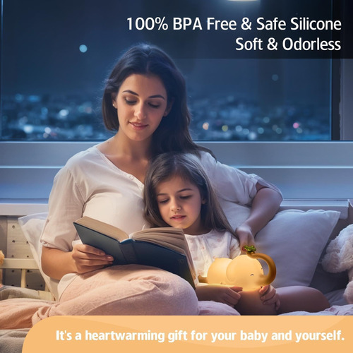 Luz Nocturna Para Habitación Bebé, Luz Led Nocturna Silicona