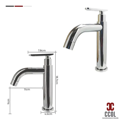Combo Lavamanos Pequeño Rectangular+ Grifería Agua Fria C709