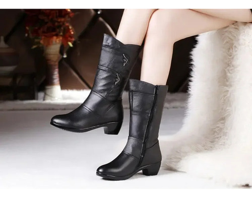 Botas De Moda Feminina, Forradas De Lã, Estilo Coreano Quent