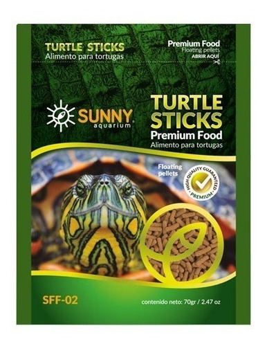 Alimento Tortuga Turtle Sticks Premium 70gr Food Pet Acuario