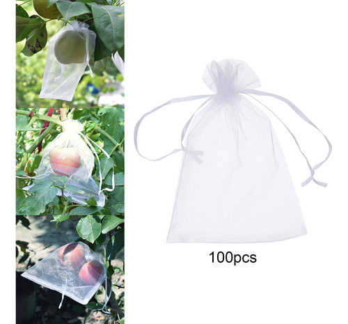 100x Bolsas De Protección De Frutas De Uva, 10cmx12cm