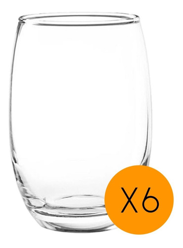 Cristar Mikonos Juego De 6 Vasos De Vidrio De 463 Ml