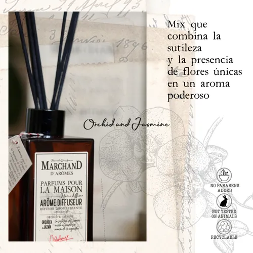 Marchand D Aromes Difusor Orquídea Y Jazmín 200 Ml