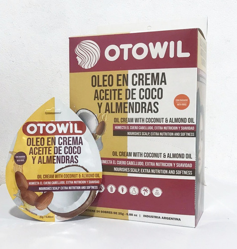 Caja De Tratamiento Capilar De Coco Y Almendras X24 Sobres