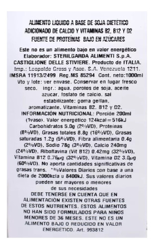 Leche De Soya Valsoia 1 L