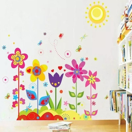 Vinil Decorativo Interiores Adherible  Flores Sticker