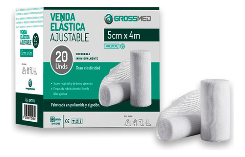 Venda Elastica Ajustable 5cm X 4m Grossmedica