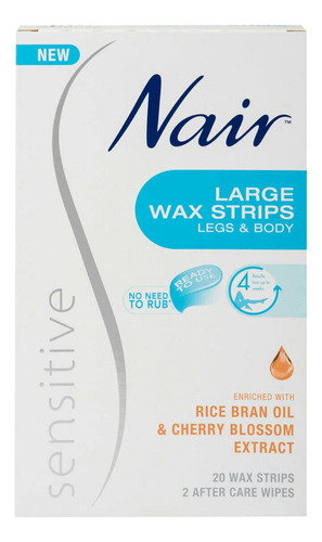 Nair Tiras De Cera Para Eliminar El Cabello Sensibles, 20 Un