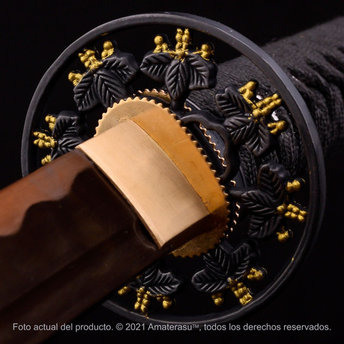 Imagen 5 de 10 de Espada Samurai Katana Kensei Kogane Acero Dorado Full Tang