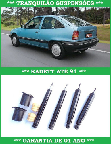 4 Amortecedores + 02 Kits Batentes Kadett Até 91