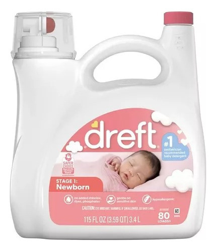 Dreft Stage 1: Active Baby Detergente Liquido Lavanderia