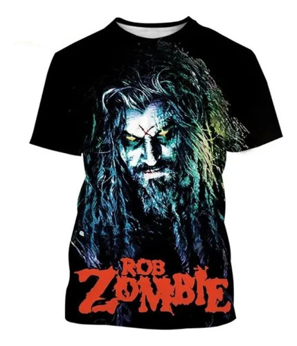 Camiseta Masculina Y Femenina Impresa En 3d De Rob Zombie