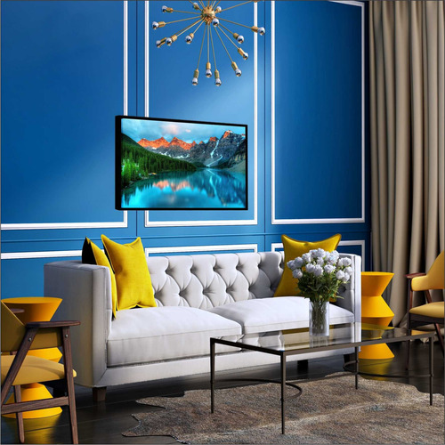Quadro Decorativo Canvas Filete Montanhas Horizonte Paisagem