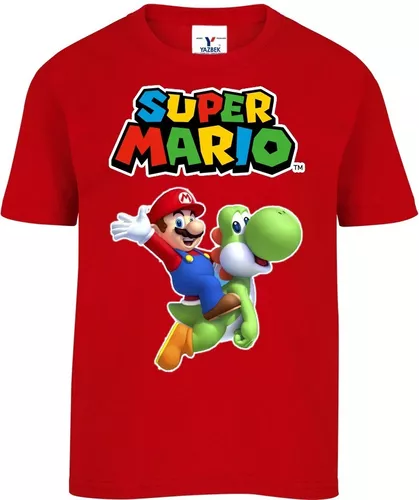 Playera Mario Bros manga corta para niño