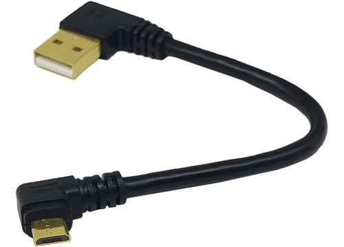 Cargador Micro Usb Cable, 90 grados Angulo Correcto Bañad