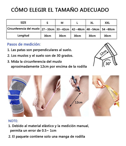 Imagen 5 de 7 de Rodillera Elástica De Compresión Gym Para Deportes Correr