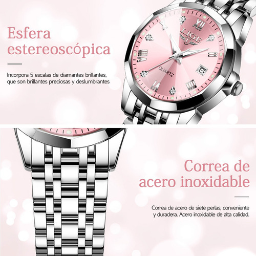 Reloj De Pulsera Elegante Para Mujer De Cuarzo Analógico