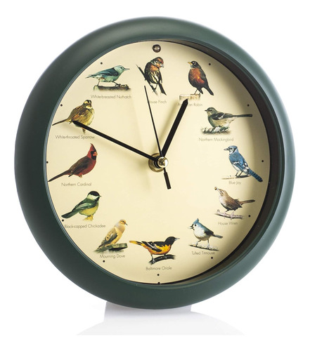 Reloj De Pared/escritorio Pájaro Cantor Original, 8 Pu...