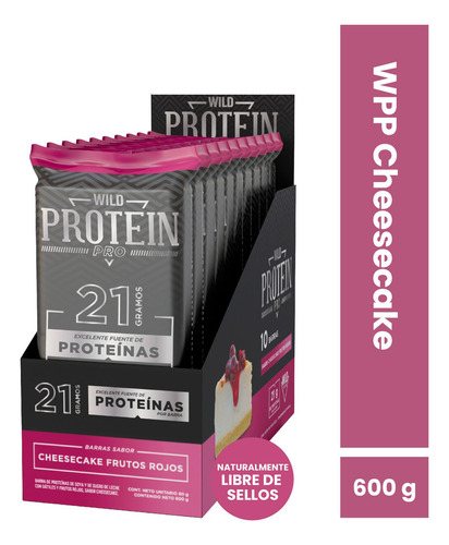 Wild Protein Pro Cheesecake Frutos Rojos 10uni