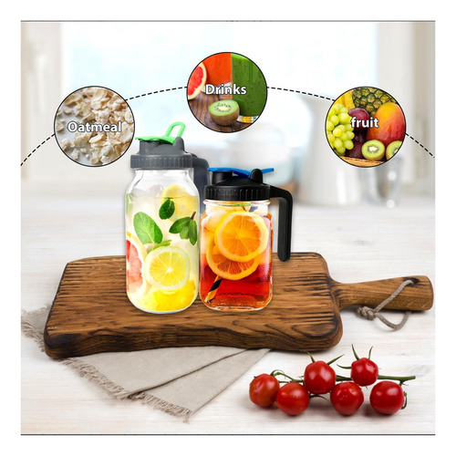 Mason Jar Spout Lids | Tapa De 4 Paquetes De Jarra Mason Jar