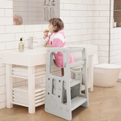 Taburete De Cocina Para Cuarto De Bebe, Con 3 Alturas Ajusta