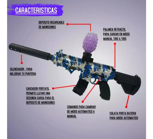 Rifle De Juguete M416 Balas De Hidrogel - Diversión Segura Amarillo