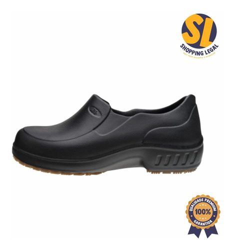 Imagem 2 de 4 de Sapato Antiderrapante Preto Flex Clean Marluvas