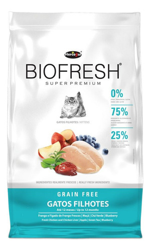 Ração Para Gatos Filhote Sabor Frango 1,5kg Biofresh