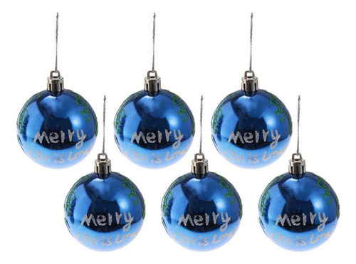 Esferas Para Árbol De Navidad, Azul Rey
