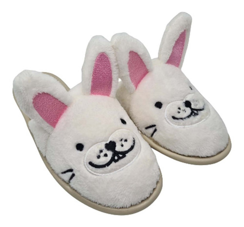 Pantuflas Conejo Mujer Calzatura Textil E-10057 100% Lavable