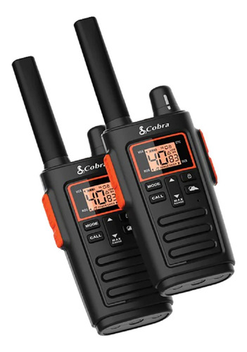 Radios De 2 Vías Cobra Rx380 Walkie Tolkies 32 Millas 40 Can Bandas De Frecuencia Uhf Fm Color Negro