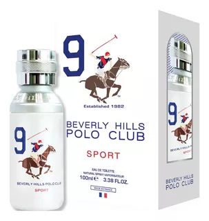 Perfume Beverly Hills Polo Club Sport For Men Nº 9 100ml - Selo Adipec