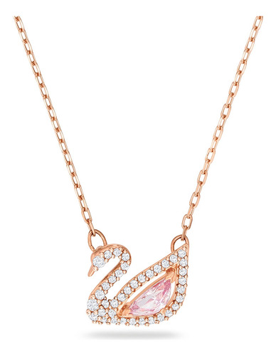 Collar Swarovski Dancing Swan Cisne Rosa + Kit De Regalo