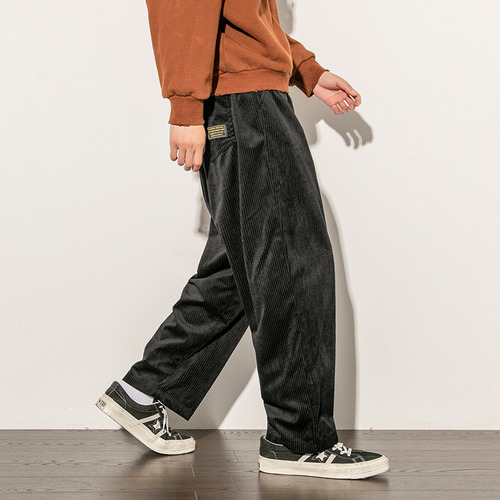 Pantalones Rectos Casuales, Cintura Elástica, Pantalones Dep