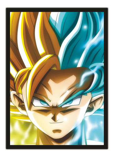 Quadro Dragon Ball Goku Anime Desenho Com Moldura G014