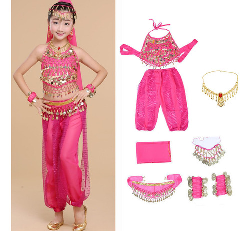 Conjunto De Trajes De Danza Del Vientre Para Niños, Traje