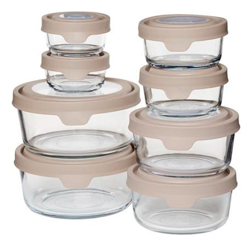  Recipiente Tupper Porta Comida Hermético 1000ml Set X 16 Pc