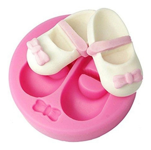 *molde Silicon Zapatitos Bebe Niña Jabon Chocolate Fondant