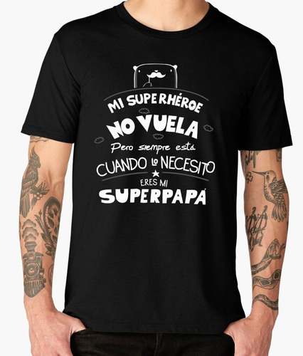 Playeras Manga Corta Alfa Para Padres Diseños Mi Superheroe 