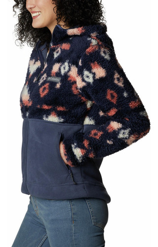 Casaca Columbia Winter Pass Sherpa Hooded Full Zip Azul