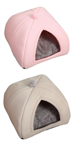 2x Gato De Peluche Casa Cálida Tienda De Campaña Para