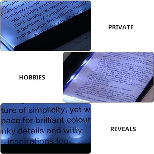 Lámpara Noche Lectura Led De Iluminación Plana Portátil